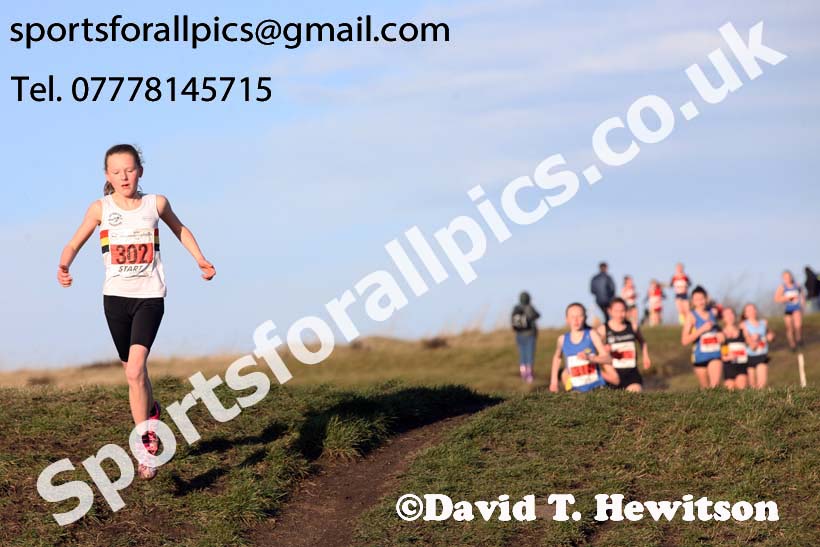 Girls under-15s North Eastern Cross Country, 2018 Northern Cross Country Champs., Wrekenton, Gateshead. Photo:  David T. Hewitson/Sports for All Pics